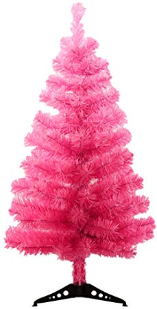 StillCool 2ft / 60cm Artificial Christmas Tree Christmas Party Home Decoration (Pink)