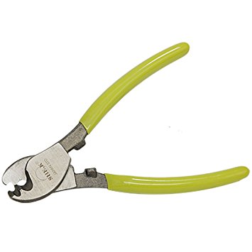 Yellow Green Handle Wire Cable Cutting Plier Cutter Stripper