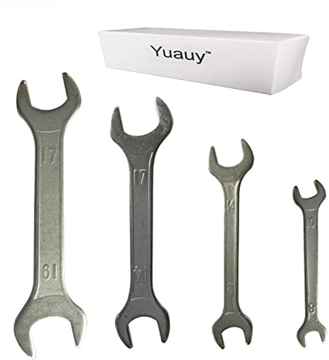 Yuauy 3mm Thin Double Ended 8 mm thru 19mm Cone Wrench Bicycle Tool Kit Spanner Bike Cycling Multi Set (8, 10, 12, 14, 17, 19mm)