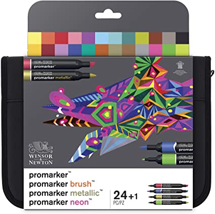 Winsor & Newton Promarker, Set of 24, Mixed Marker Set