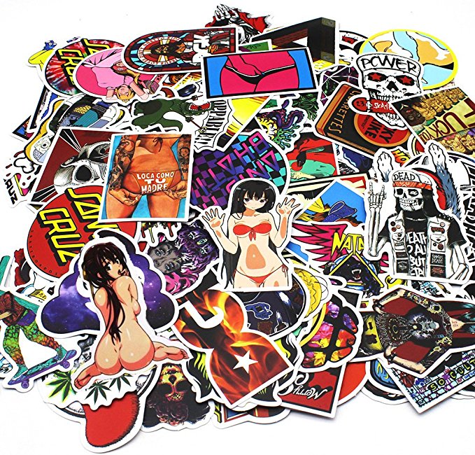 Nuoxinus Laptop Stickers 200pcs Waterproof Graffiti Vinyl Stickers, Cool Car Stickers Motorcycle Bicycle Luggage Decal Graffiti Patches Skateboard Stickers - Not Repeat Random Sticker Pack