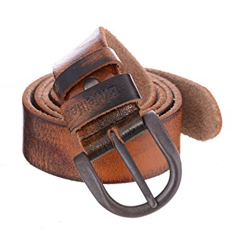 Buvelife Men's Leather Belt Vintage with Pin Buckle Casual