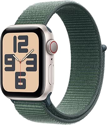 Apple Watch SE (2nd Gen) [GPS   Cellular 40mm] Smartwatch with Aluminum Case with Starlight Sport Loop. Fitness & Sleep Tracker, Crash Detection, Heart Rate Monitor, Retina Display, Carbon Neutral