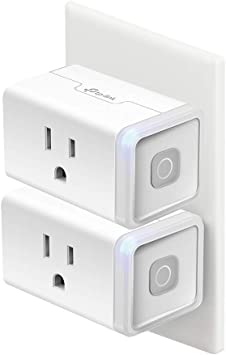 Kasa Smart Plug by TP-Link, Smart Home WiFi Outlet Works with Alexa, Echo, Google Home, No Hub Required, Remote Control, 12 Amp, 2-Pack (HS103P2)