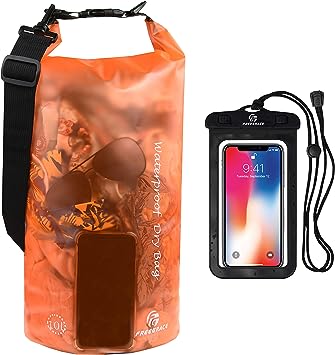 Freegrace Waterproof Dry Bag - Lightweight Dry Sack with Seals and Waterproof Case - Float on Water - Keeps Gear Dry for Kayaking, Beach, Rafting, Boating, Hiking, Camping and Fishing
