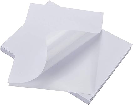 Sticker Paper, BESTEASY 8.5" x 11" Full Sheet Label Stickers for Laser Inkjet Printer, Self Adhesive Printer Paper Shipping Labels, White Matte Easy Peel Mailing Label Stickers (100 Sheets,100 Labels)
