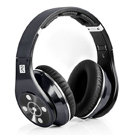 Bluedio R Legend Wireless Bluetooth Headphones with Mic and Micro SD Card Slot Revolutionary 8 Drivers Deep Bass Titanium