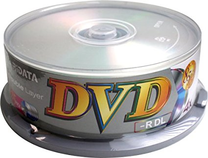 Ridata Double Layer DVD-R 4X silver matte in 25 pcs cakebox