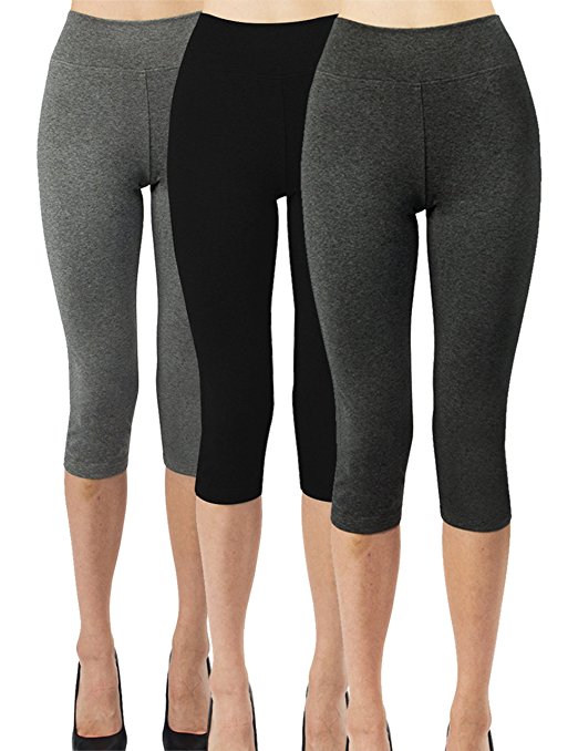 iLoveSIA Women's Capri Tights Workout Yoga Leggings XS S M L XL 0XL 1XL 2XL 3XL