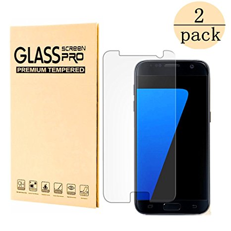 Samsung Galaxy S7 Tempered Glass Screen Protector,Jjing Anti-Bubble, 9H Hardness, Anti-Fingerprint,Scratch-Resistant Tempered Glass Screen Protector for Galaxy S7[2 pack]