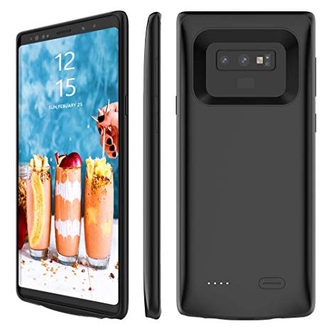 Stoon Galaxy Note 9 Battery Case, 5000mAh Portable Charger Case Rechargeable Extended Battery Pack Protective Backup Charging Case Cover for Samsung Galaxy Note 9(6.4 Inch) (Black)