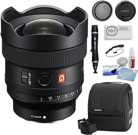 Sony FE 14mm f/1.8 GM Lens Bundle with 5-Piece Camera Cleaning Kit   Cleaning Lens Pen   Lens Cap Keeper   Microfiber Cleaning Cloth (5 Items)