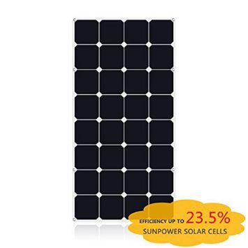 KINGSOLAR™ 100W Semi Flexible Solar Panel Bendable Solar charger (Black)