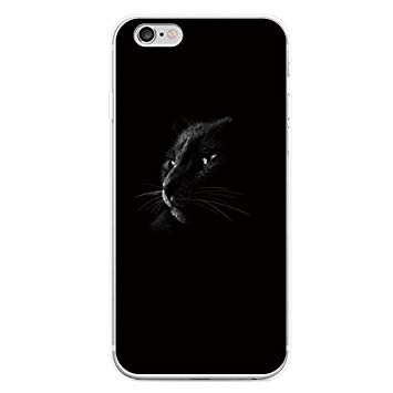 Lastnight Black Cat Print Case Cover for iPhone 6 6S Plus Samsung Galaxy S4 S5 S6 S7 Edge - for iPhone 5/5S/SE
