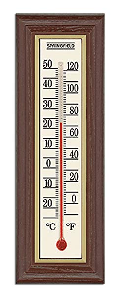 Taylor Precision Products Springfield Wood Grain Indoor Thermometer