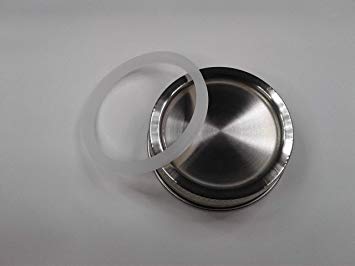 Stainless Steel Mason Jar Lids Caps with Silicone Sealing Rings for Ball Jars (12 Pack, Regular Mouth)