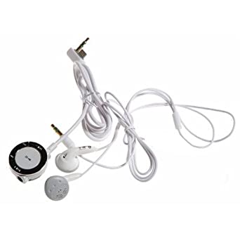OSTENT Stereo Earphone Headphone and Remote Control Compatible for Sony PSP 2000 3000 Console Color White