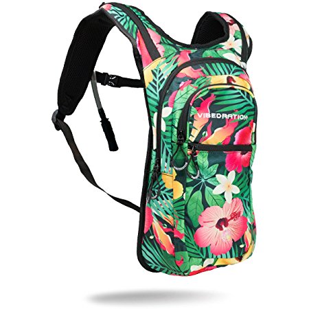 Vibedration Festival Hydration Pack | 2L Water Capacity | Perfect for Raves, Hiking & Camping
