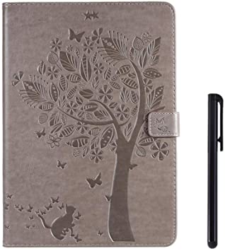 SsHhUu Galaxy Tab A 8.0 2019 Case, Premium PU Leather Slim Folding Stand Folio Cover Tablet Case for Samsung Galaxy Tab A 8.0 2019 / SM-T290 / SM-T295 8.0 Inch Gray