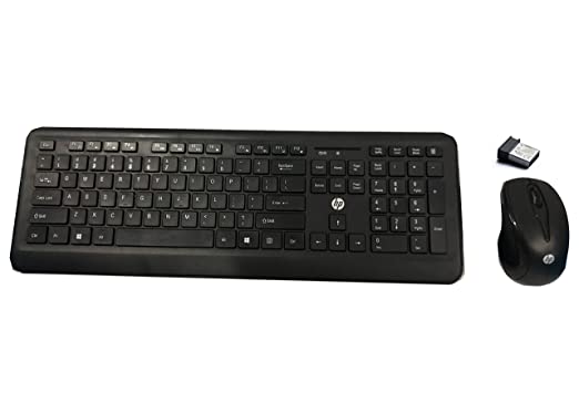 HP USB Wireless/Cordless Spill Resistance Keyboard and Mouse Set, Black