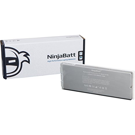 NinjaBatt® Laptop Battery for Apple Macbook 13" A1181 A1185 MA254 MA255 MA472 - Premium quality High performance [Li-Polymer/55Wh/10.8v]