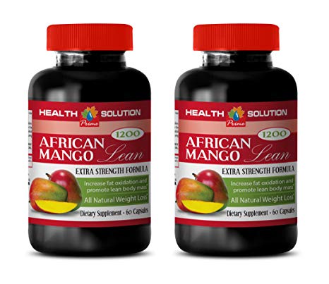 Organic african mango diet pills - AFRICAN MANGO LEAN Extra strength Formula 1200mg - Fat burner for weight loss women (2 Bottles 120 capsules)