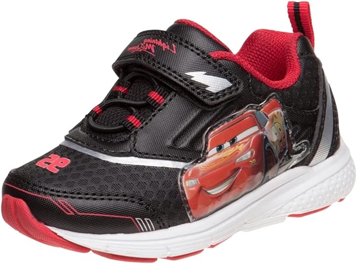 Disney Pixar Cars Boys Black/Red Lighted Sneaker (Toddler/Little Kid)