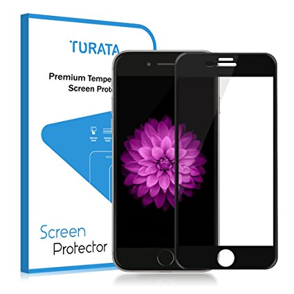 iPhone 7 Plus Screen Protector,TURATA 3D Full Coverage Screen Cover 9H HardnessTempered Glass Screen for iPhone 7 Plus/6 Plus 5.5 inch Black