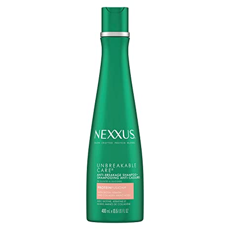 Nexxus Unbreakable Care Anti-Breakage Shampoo With Keratin, Collagen, Biotin For Fine And Thin Hair Sulfate Free Shampoo 13.5 oz