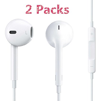 Earphones,Getien iPhone Earbuds Headphones Stereo Earphones with Microphone Headphones with Mic and Remote Control Earbuds for Apple iPhone (2-Pack)
