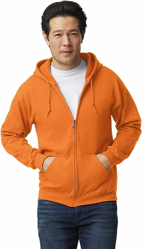 Gildan Mens Fleece Zip Hooded Sweatshirt