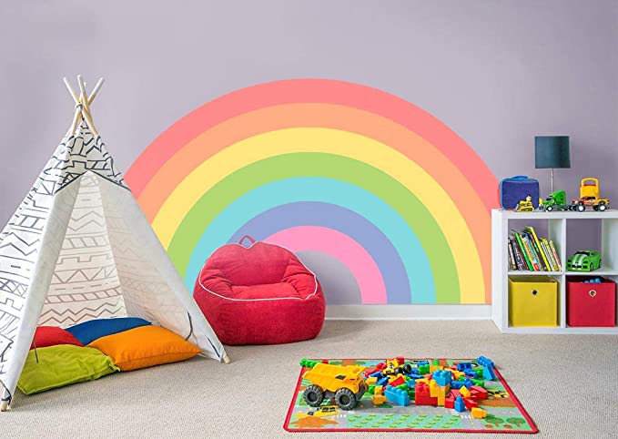 Rainbow Wall Sticker Decal Bedroom Decor Art Mural Nursery Kids Room WC107, Regular