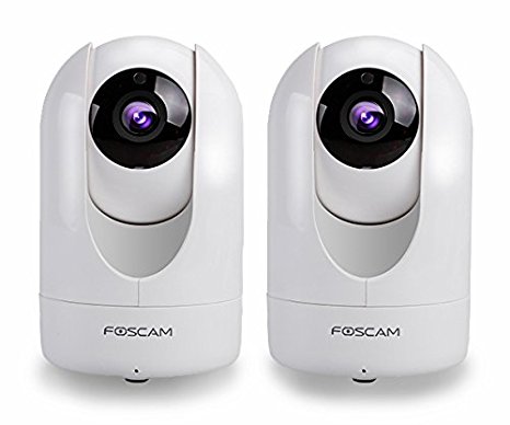 Foscam R2W 2-Pack R2 1080p Indoor FHD Wireless Security Camera - 2 Pack, White