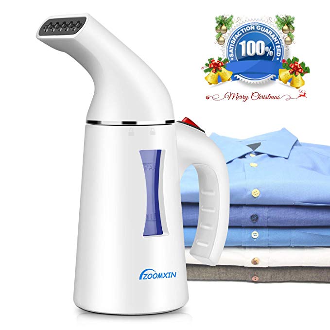 ZOOMXIN Mini Portable Garment Steamer, Handheld Fabric Steamer, Fast Heat-up Powerful Clothes Steamer with Automatic Shut-Off Safety Protection 7-1 Clothes Steamer for Travel and Home
