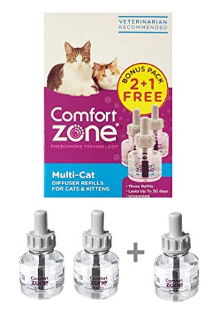 Comfort Zone Multicat Refills for Cat Calming Bonus Pack (2 Pack   1)