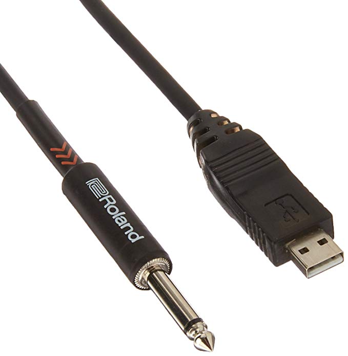 Roland 10ft (3m) Interconnect Cable, 1/4" - USB, black PVC (RCC-10-US14)