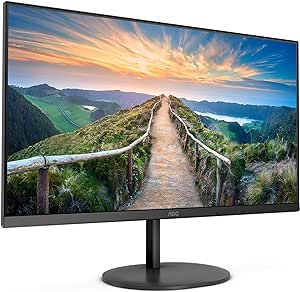 AOC ‎U27V4EA - Monitor QHD de 27 pulgadas, AdaptiveSync (2560 x 1440, 75 Hz, HDMI, DisplayPort), color negro