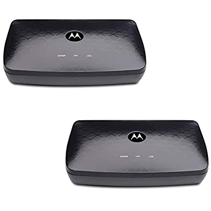 Motorola MoCA Adapter for Ethernet Over Coax, Plug and Play, Ultra Fast Speeds, Boost Home Network for Better Streaming and Gaming (2.5 Gbps (2 Pack))