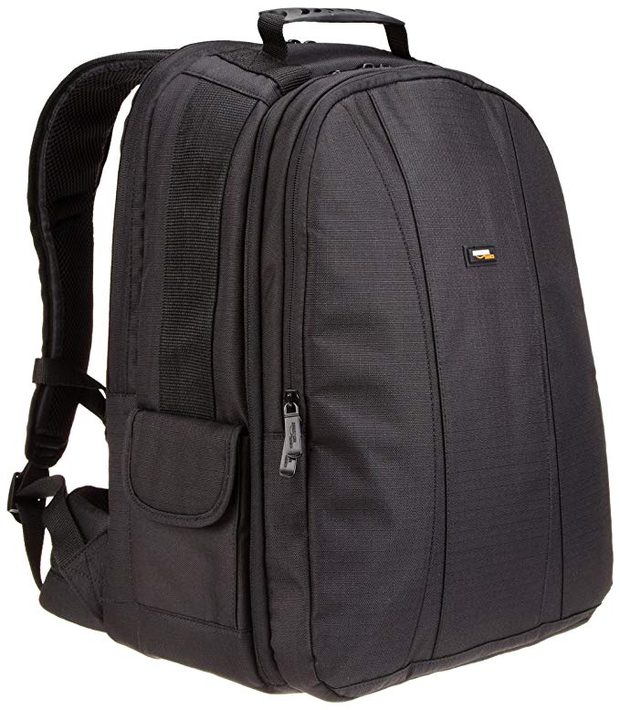 AmazonBasics DSLR and Laptop Backpack with Grey Interior