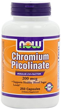 NOW Foods Chromium Picolinate Capsules, 200 mcg, 250 Count