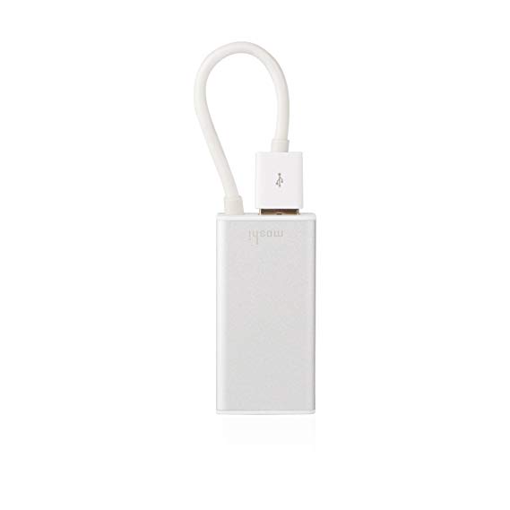 Moshi USB Cable to Ethernet Adapter - White/Silver