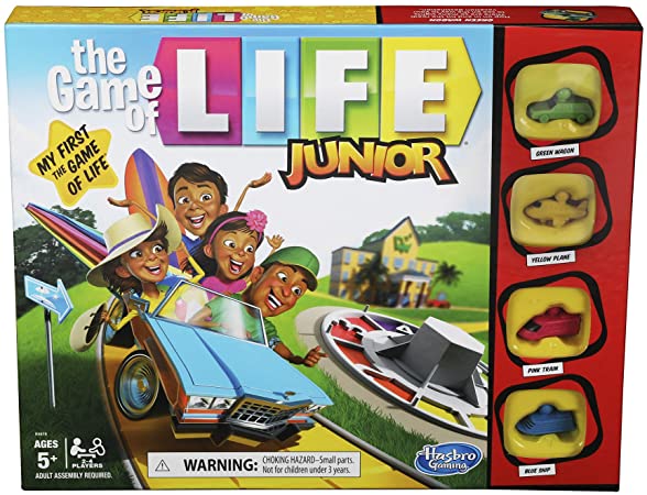 The Game of Life Junior Board Game for Kids Ages 5 and Up, Game for 2-4 Players