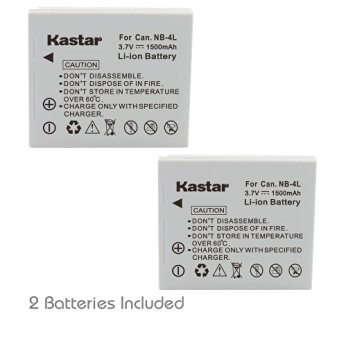 Premium NB-4L Lithium-Ion Replacement Battery (2 Packs) for Canon PowerShot SD780 IS