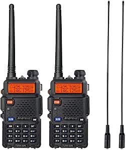 BAOFENG UV-5R Ham Radio Handheld Walkie Talkie Long Range (2 Pack)