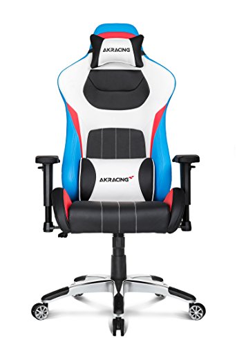 AKRacing Premium Series Luxury Gaming Chair with High Backrest, Recliner, Swivel, Tilt, Rocker and Seat Height Adjustment Mechanisms with 5/10 warranty (Tri Color)