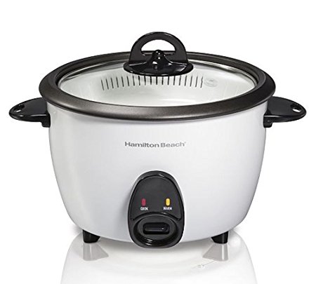 Hamilton Beach 37516 Rice Cooker & Food Steamer, White