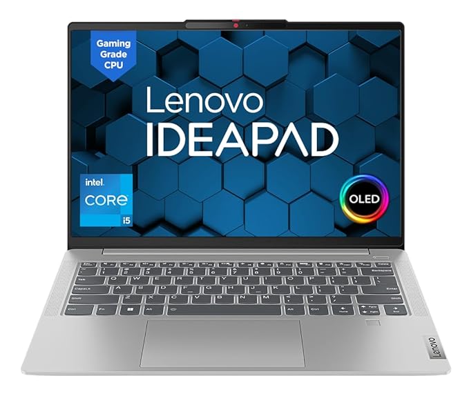 Lenovo IdeaPad Slim 5 Intel Core i5 13420H 14" (35.5cm) WUXGA OLED 400Nits Laptop (16GB/512GB SSD/Win 11/Office 2021/Backlit KB/FHD Camera/Alexa/3 Month Game Pass/Cloud Grey/1.46Kg), 82XD005RIN