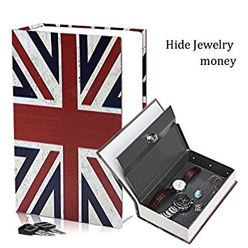 HENGSHENG Secret English Dictionary Book Travel Safe Key Lock Money Cash Jewellery Stash Home Lock 7.14.6 2.2 inches- ENGLAND STYLE