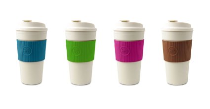 Cool Gear Eco 2 Go Double Wall Reuseable Coffee Cup BPA Free - Save the Earth, One Cup at a Time!  (Colors may vary)