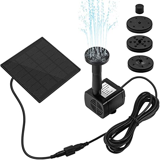 Ankway Bomba de Agua Solar, 1.2W Bird accionada la Bomba de la Fuente del baño Solar Lindo, Panel Derecho Libre Jardín Solar Kit de Bomba de Agua, al Aire Libre riego Bomba Sumergible